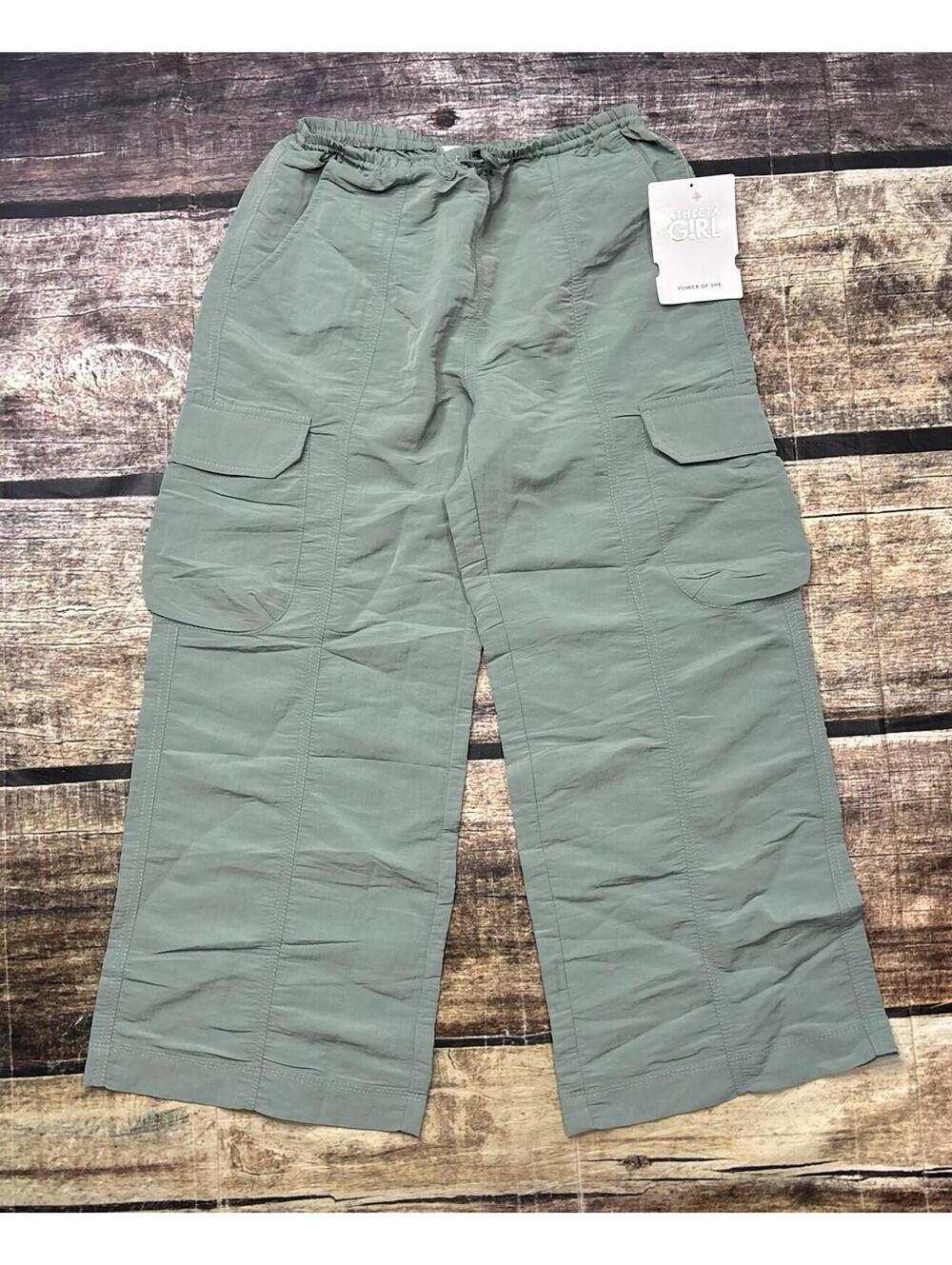 Athleta Girl Pants Girls Small 7 Woven Wide Leg Cargo Nylon